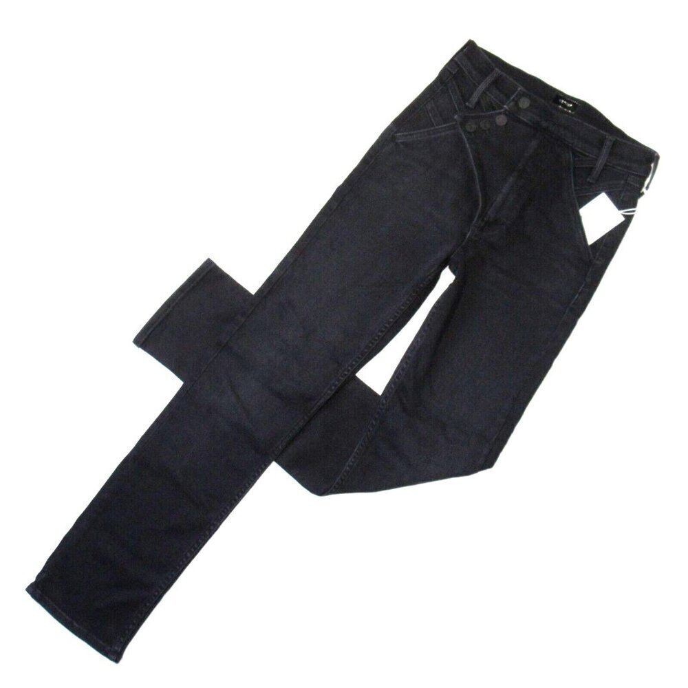 NWT Mother Right-Away Rider in Encounters At Night Stretch Straight Jeans 28